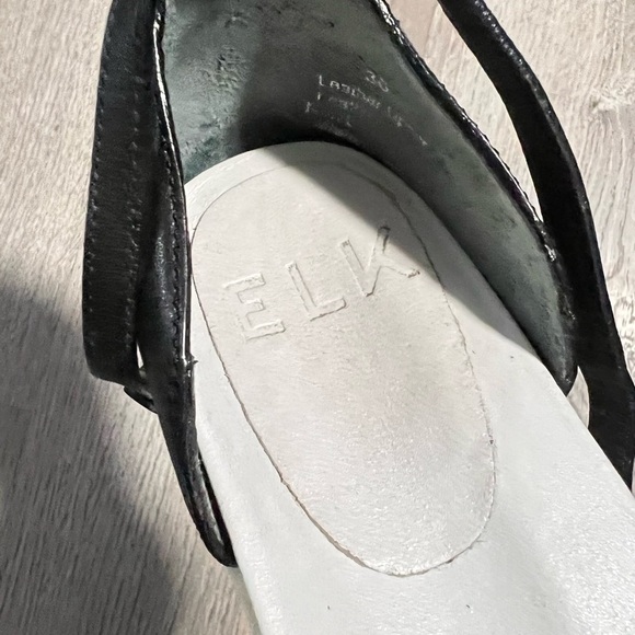 ELK SANDALS UPPER NAVY BLUE LEATHER SIZE 36 - Picture 6 of 7